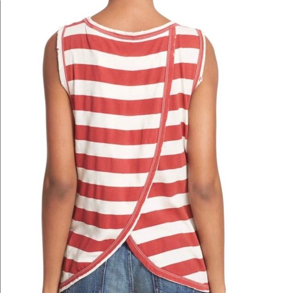 Current/Elliott Tops - Current Elliott Cross Back Muscle Tee